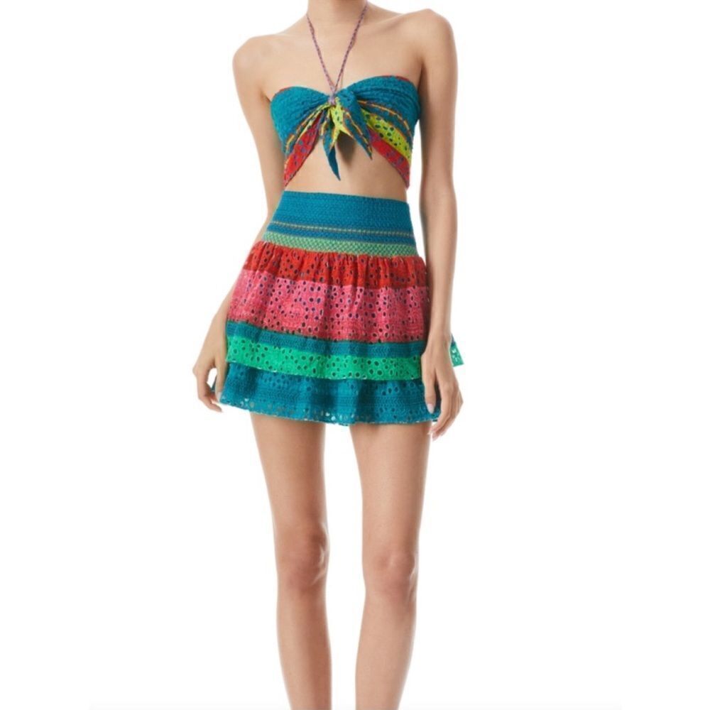 NWT ALICE & OLIVIA Tiered mini skirt $330